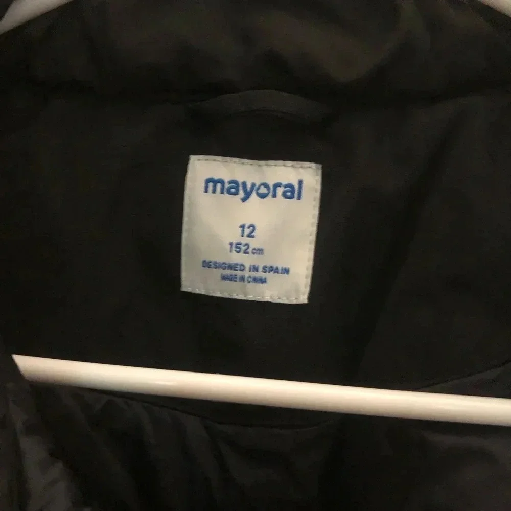 Mayoral girls Black  Coat Jacket Sz 12